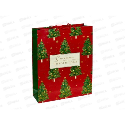 Пакет бумажный подарочный Новый Год 33*42,5*10 0195.176