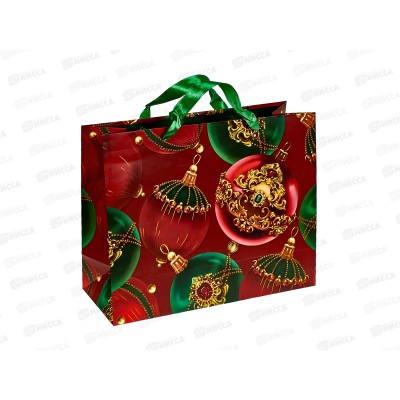 Пакет бумажный подарочный стандарт плюс Новый Год 32*26*12 1322.737