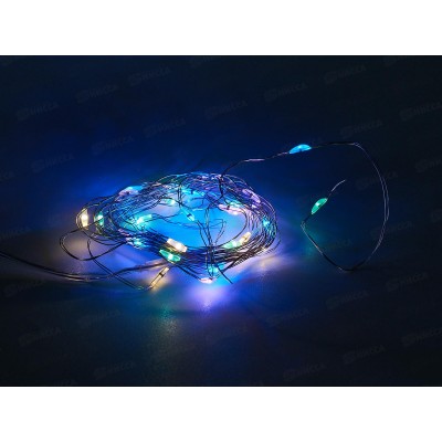 Гирлянда 3м 30 LED 1 режим, мульти, тип питания от батареек 183-0201 Гирлянда 3м 30 LED 1 режим, мульти, тип питания от батареек 183-0201