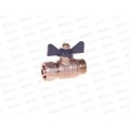 Кран шаровый для металлопластиковых труб F 1/2*16 В гайка-цанга бабочка, 00876 *10/100