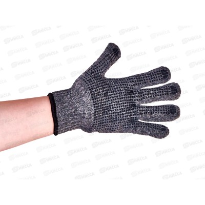 Перчатки трикотажные п/ш Сибирь с ПВХ, раз. 9, серые А, Арт.103*10/300 Перчатки трикотажные п/ш Сибирь с ПВХ, раз. 9, серые А, Арт.103*10/300