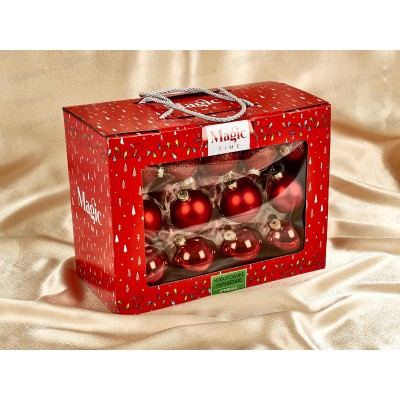 Набор шаров 26шт, стекло (10шт-5см, 8шт-6см, 8шт-7см), 92678 Набор шаров 26шт, стекло (10шт-5см, 8шт-6см, 8шт-7см), 92678