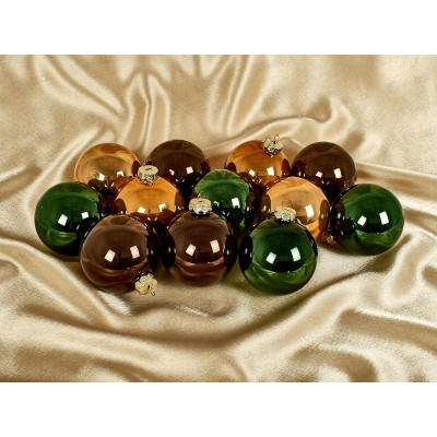 Набор шаров 12шт, 8см стекло, 90755