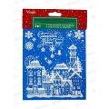 Наклейка на стекло Снежный город, 15,5х17,5см, 88305