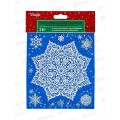 Наклейка на стекло Большая снежинка, 15,5х17,5см, 88314