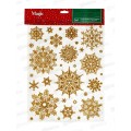 Наклейка на стекло Зимние снежинки, 30х38см, 88323