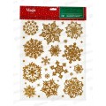Наклейка на стекло Красивые снежинки, 30х38, 88324