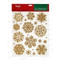 Наклейка на стекло Яркие снежинки, 30х38, 88325