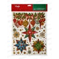 Наклейка на стекло Зимние украшения, 30х38, 88332