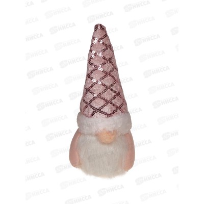 Сувенир &quotНовогодний лесовичок&quot 7*15*5см с подсв розовый 700-0445