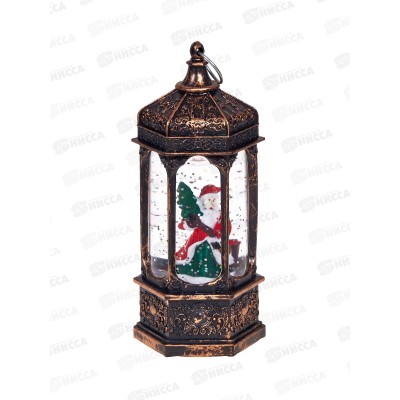 Сувенир &quotСказочный мир Дед Мороз&quot 6,4*14,5см бронза с подсв 700-0694