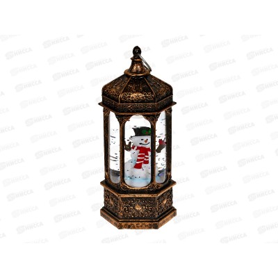 Сувенир &quotСказочный мир Снеговик&quot 6,4*14,5см бронза с подсв 700-0693