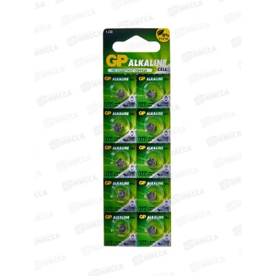 Батарейка ДЖИ-ПИ AG4 (LR626,177F) BC10 *10/250 Батарейка ДЖИ-ПИ AG4 (LR626,177F) BC10 *10/250