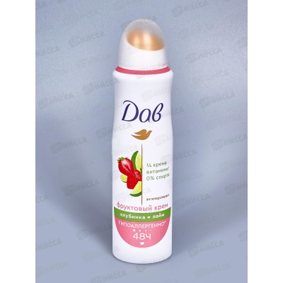 ДАВ дезодорант Клубника Лайм аэрозоль 150мл *6 ДАВ дезодорант Клубника Лайм аэрозоль 150мл *6