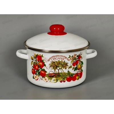 Кастрюля 3,0л эмал. с рис 01-Б1612/4 Organic *4