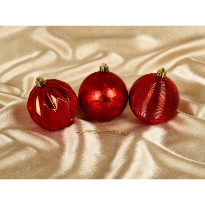 Набор шаров 3шт d8см Сюжет, красный, AR3/193L801A/R  АТМ Набор шаров 3шт d8см Сюжет, красный, AR3/193L801A/R  АТМ