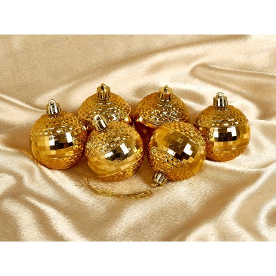 Набор шаров 6шт Зазеркалье d6см, золото, AR3/223L6006A/G  АТМ Набор шаров 6шт Зазеркалье d6см, золото, AR3/223L6006A/G  АТМ