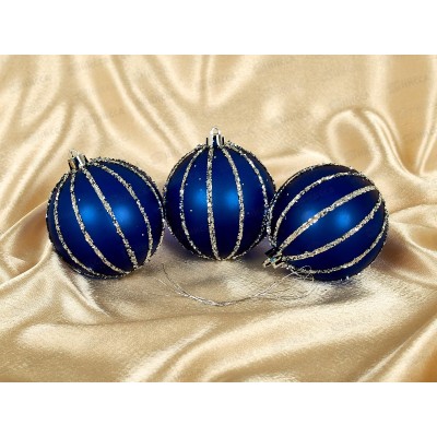 Набор шаров 3шт, 8см "Вдохновение" синий, SYQB2-0123047-3  АТМ Набор шаров 3шт, 8см "Вдохновение" синий, SYQB2-0123047-3  АТМ