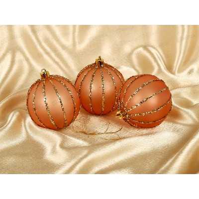 Набор шаров 3шт, 8см "Вдохновение" персиковый, SYQB2-0123047-1  АТМ Набор шаров 3шт, 8см "Вдохновение" персиковый, SYQB2-0123047-1  АТМ