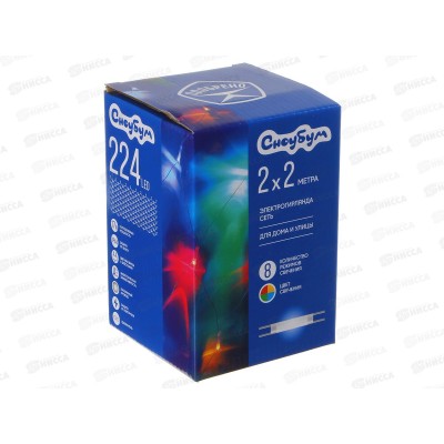 Гирлянда 2*2м 224LED 8реж мульти 351-496 г Гирлянда 2*2м 224LED 8реж мульти 351-496 г