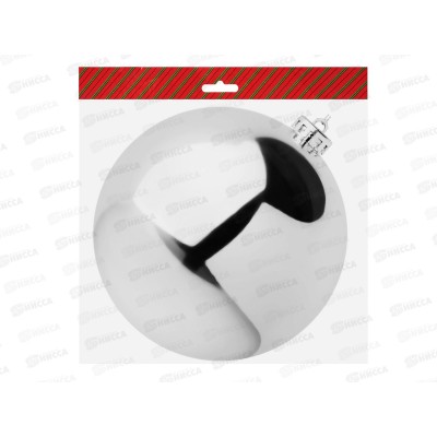 Шар 14см пластик серебро 372-610 г