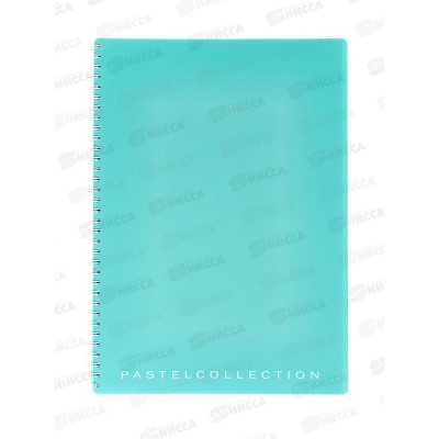 Тетрадь 80листов клетка  ПЛН А4 Pastel Collection Mint/Blue пл.обл., греб.,3416