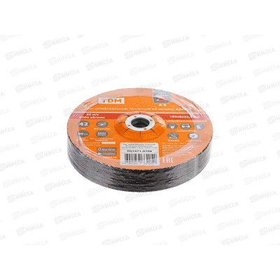 Круг зачистной по металлу, 180х6х22,2 тип 42, A24RBF, Рубин TDM Круг зачистной по металлу, 180х6х22,2 тип 42, A24RBF, Рубин TDM