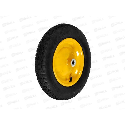 Колесо для тачки садовой PR2400 (13"х 3,25-8 20/90мм) диск сварной, зеленый *5