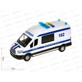 Машина "ТЕХНОПАРК" пластиковая FORD TRANSIT Полиция, 22,5см, 380826 Машина "ТЕХНОПАРК" пластиковая FORD TRANSIT Полиция, 22,5см, 380826