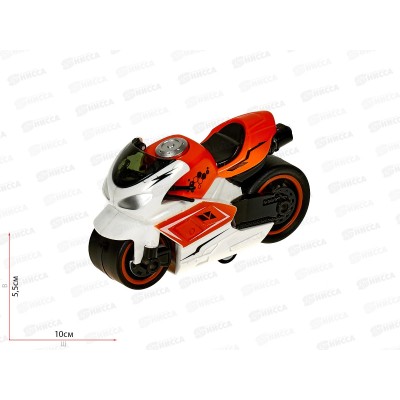 Модель металл мотоцикл инерционная 10,5см, 1908С274-R "ТЕХНОПАРК" 380690 Модель металл мотоцикл инерционная 10,5см, 1908С274-R "ТЕХНОПАРК" 380690