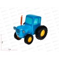 Машина "ТЕХНОПАРК" металлическая Синий Трактор 11см, инерционная, 380549 Машина "ТЕХНОПАРК" металлическая Синий Трактор 11см, инерционная, 380549