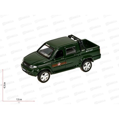 Машина "ТЕХНОПАРК" металлическая UAZ PICKUP Армия России, 12см, 380543