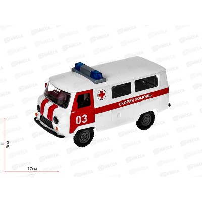 Машина "ТЕХНОПАРК" пластиковая UAZ 452 Скорая помощь, 18см, 379622 Машина "ТЕХНОПАРК" пластиковая UAZ 452 Скорая помощь, 18см, 379622
