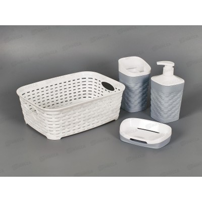 Набор для ванной 4предмета REEF Серый С83560 *8 Набор для ванной 4предмета REEF Серый С83560 *8