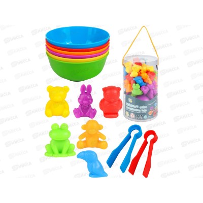 Сортер "Учим цвета. Животные-2" И-9398 (36 фигурок, 6 тарелок, 2 пинцета) Сортер "Учим цвета. Животные-2" И-9398 (36 фигурок, 6 тарелок, 2 пинцета)