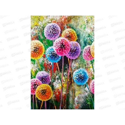 Алмазная мозаика (класс.) 30х40см Разноцветные одуванчики, НД-0408 Алмазная мозаика (класс.) 30х40см Разноцветные одуванчики, НД-0408