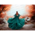 Алмаз. мозаика (блест.) 30х40см Девушка в зелёном платье, НД-0513 Алмаз. мозаика (блест.) 30х40см Девушка в зелёном платье, НД-0513