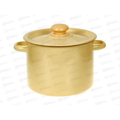 Кастрюля 3,5л цилиндрическая палевая с пластмассовой кнопкой С41612.ЗП *4