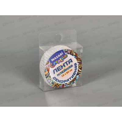 Скотч 1,5*50cм  декорат. MAZARI микс цвет со стразами., M-1340 *24