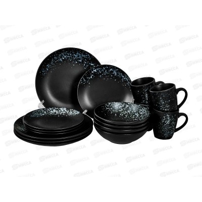 Набор столовый ЗА395В Nero 4/16 с глубокой тарелкой 266378 Набор столовый ЗА395В Nero 4/16 с глубокой тарелкой 266378