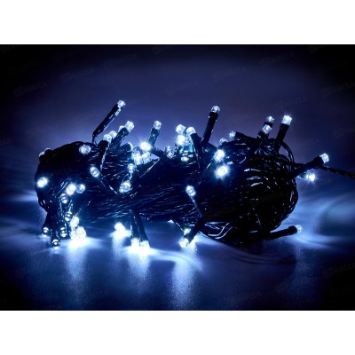 Гирлянда 10м 100LED, холодный белый, 8 режимов, 92819