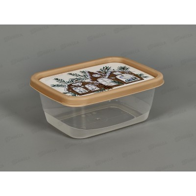 Контейнер для продуктов 0,5л с декором бежевый 221160527/06 *20