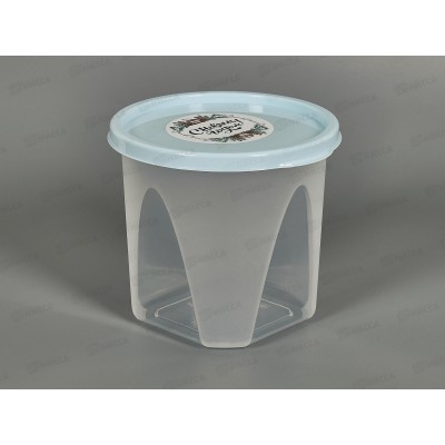 Контейнер для продуктов 1л круглый голубой 223101114/02 *18 Контейнер для продуктов 1л круглый голубой 223101114/02 *18