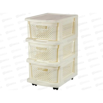 Комод 3-х секционный &quotPlast Team&quot 37*30*56,3см на колес РТ660111048