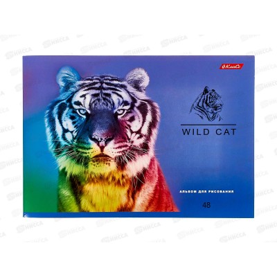 Альбом для рисования 48л SVETOCH Большие кошки, 000268 *5/25 Альбом для рисования 48л SVETOCH Большие кошки, 000268 *5/25