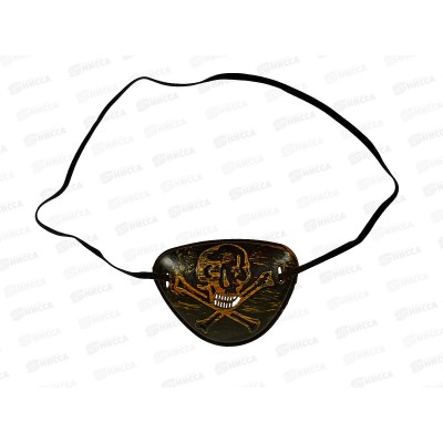 Повязка на глаз "Пират серебряный череп" 770-0470