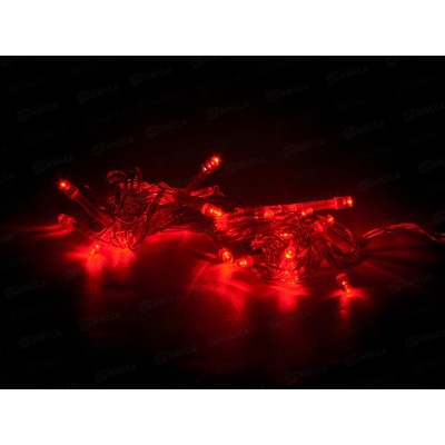 Гирлянда 2,5м 24LED 8 режимов  красный 130-316