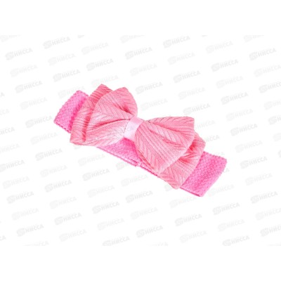 Повязка для волос "Выбражулька" бант узор розовый 10073094 Повязка для волос "Выбражулька" бант узор розовый 10073094