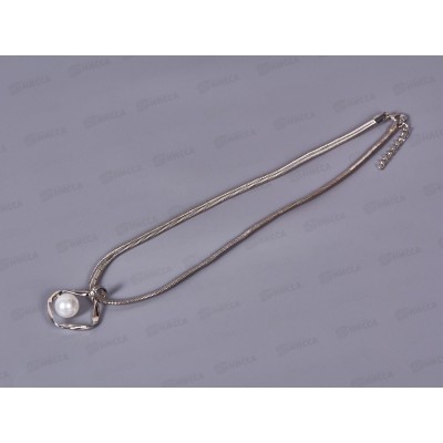 Кулон "Стиль" бусина в овале 40см белый 10203524 Кулон "Стиль" бусина в овале 40см белый 10203524