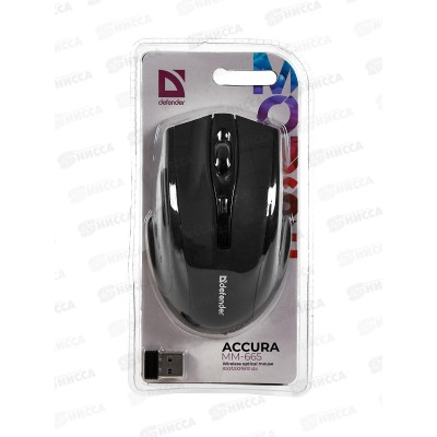 Мышь Defender Accura MM-665 беспроводная 6 кнопок черная